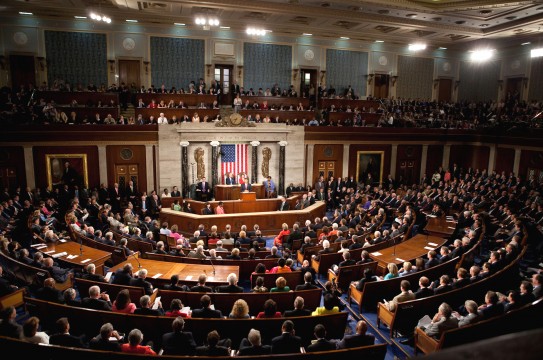 President Barack Obama delivers a health care address to a joint session of Congress at the United States Capitol in Washington, D.C., Sept. 9, 2009. (Official White House Photo by Lawrence Jackson)
 
This official White House photograph is being made available only for publication by news organizations and/or for personal use printing by the subject(s) of the photograph. The photograph may not be manipulated in any way and may not be used in commercial or political materials, advertisements, emails, products, promotions that in any way suggests approval or endorsement of the President, the First Family, or the White House.