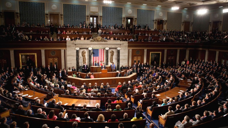 President Barack Obama delivers a health care address to a joint session of Congress at the United States Capitol in Washington, D.C., Sept. 9, 2009. (Official White House Photo by Lawrence Jackson)
 
This official White House photograph is being made available only for publication by news organizations and/or for personal use printing by the subject(s) of the photograph. The photograph may not be manipulated in any way and may not be used in commercial or political materials, advertisements, emails, products, promotions that in any way suggests approval or endorsement of the President, the First Family, or the White House.